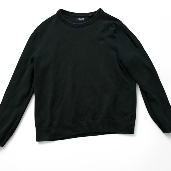 Chaps Green Crewneck Sweater with Long Sleeves - Picture 1 of 5